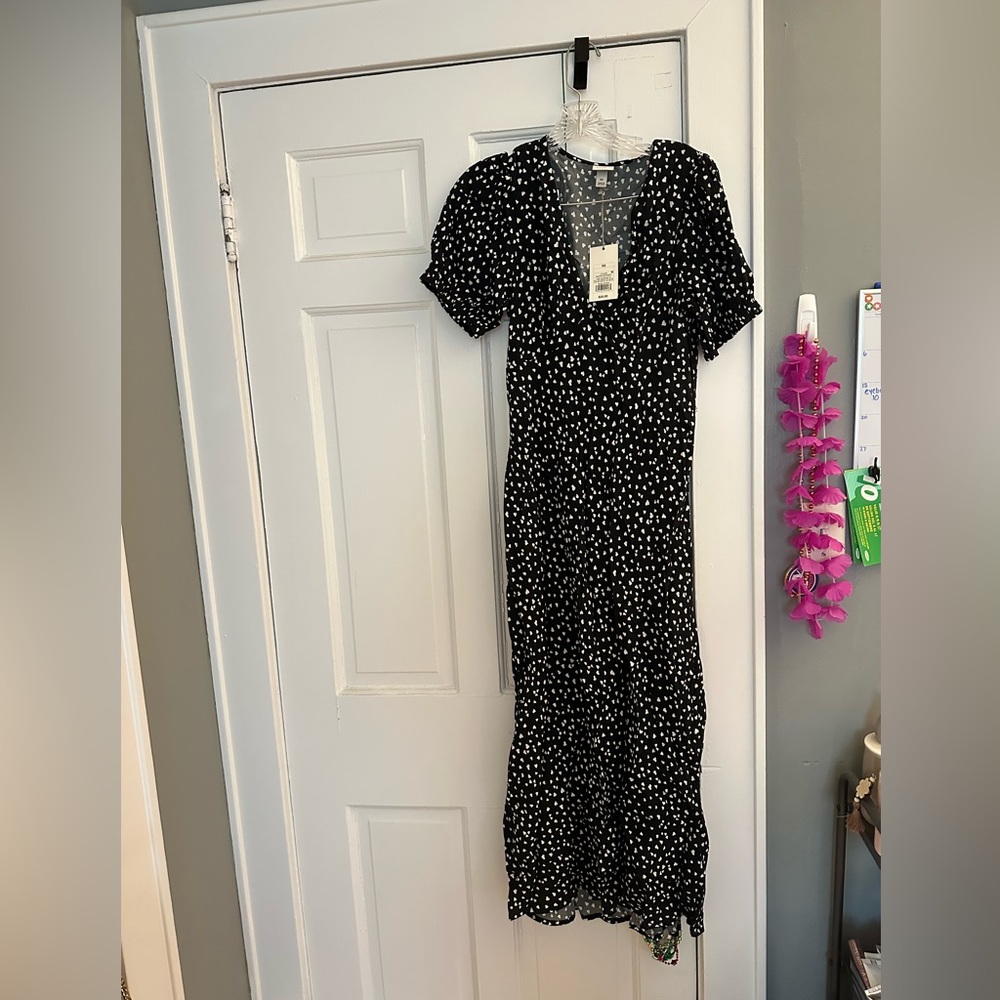 A New Day Black and white polka dot dress